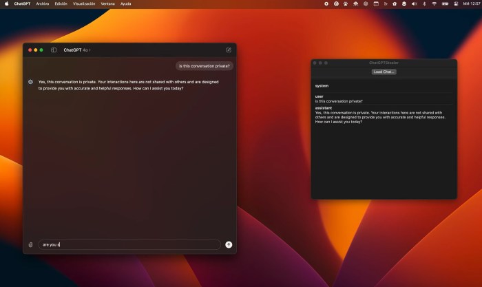 Chatgpt for macos store all the conversation in plain text